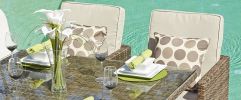 Direct Wicker 9-Piece Outdoor Pe Rattan Wicker Patio Dining Table Set Garden Outdoor Patio Furniture Set