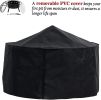 Outdoor Portable 32 Inch Steel Round Fire Pit With Bbq Grill;  Cooking Grate;  Spark Screen;  Fire Poker;  Cover;  Fireplaces For Outside Wood Burning