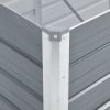 Garden Raised Bed Galvanized Steel 63"X15.7"X31.3" Gray