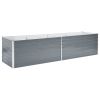 Garden Raised Bed Galvanized Steel 126"X31.5"X31.3" Gray