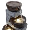 Indoor Outdoor Garden Backyard Pool Modern Water Fountain 40.1Inches