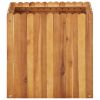 Garden Raised Bed 19.6"X19.6"X19.6" Solid Acacia Wood