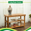 Beefurni Acacia Wood Shoe Rack Bench Strong Weight Bearing Upto 350 Lbs Best Ideas For Entryway Frontdoor Bathroom, Natural Color