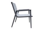 Modern Muse Aluminum Modern Coffee Table And Chair 4 Pcs Set