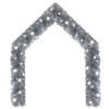 Christmas Garland With Led Lights 787.4" Silver