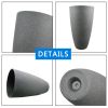 2 Pcs 20" H Tall Planters Plastic Plant Pots With Drainge, 11" W Large Round Tree Pot With Marble Pattern, Black