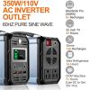 300W Solar Generator, Flashfish 60000Mah Portable Power Station Camping Potable Generator, Cpap Battery Recharged By Solar Panel/Wall Outlet/Car, 110V