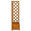 Corner Trellis Planter Orange 15.7"X15.7"X59.1" Solid Firwood