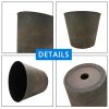 2 Pcs 15" Round Plant Pots With Drainage Holes Rust Brown