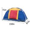 Outdoor 8 Person Camping Tent Easy Set Up Party Large Tent For Traveling Hiking With Portable Bag;  Blue