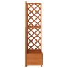 Corner Trellis Planter 15.7"X15.7"X59" Solid Fir Wood