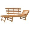 Patio Bench 2-In-1 74.8" Solid Acacia Wood