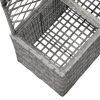 Trellis Raised Bed With 2 Pots 22.8" X 11.8" X 42.1" Poly Rattan Gray