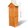 Garden Storage Cabinet Brown 31.1"X19.3"X74.8"