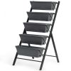 4 Ft Vertical Raised Garden Bed With 5 Tiers For Patio Balcony