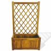 Garden Raised Bed With Trellis Solid Acacia Wood
