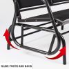 Bosonshop Outdoor Swing Glider Bench For 2 Persons Patio Rocking Chair Garden Seating