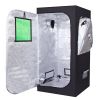 Ly-90*90*180Cm Home Use Dismountable Hydroponic Plant Growing Tent With Window Green & Black