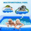 Inflatable Swimming Pools, Funavo Inflatable Pool For Kids, Kiddie, Toddler, Adults, 100" X71" X22" Family Full-Sized Swimming Pool, Lounge Pool For O