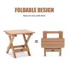 Tale Adirondack Portable Folding Side Table Square All-Weather And Fade-Resistant Plastic Wood Table