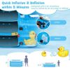 Inflatable Swimming Pool Duck Themed Kiddie Pool With Sprinkler For Age Over 3