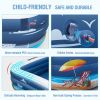 Inflatable Swimming Pool For Family, Funavo 100" X 71" X 22" Full-Sized Inflatable Kiddie Pools, Lounge Pool For Baby Toddlers Kids Adults, Outdoor Ba