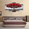 Canvas Wall Art Red Tree Picture Prints On Canvas Landscape Painting Modern Giclee Artwork Stretched And Framed Ready To Hang Canvas Art For Home Deco