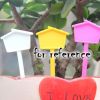50 Pcs Plastic Plant Label Colorful Waterproof Plant Marker Succulent Pot Flower Gardening Label Tags, House Pattern