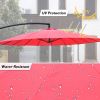 9 Ft Offset Hanging Market Patio Umbrella W/Easy Tilt Adjustment For Backyard, Poolside, Lawn And Garden, Red