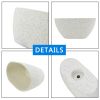 2 Pcs 14" Oval Plant Pots, Flower Pots With Drainage Holes, Plastic Planter With Marble Pattern For Home Garden, White