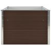 Raised Garden Bed 63"X31.5"X17.7" Galvanized Steel Brown