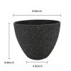2 Pcs 9" Round Plant Pots, Flower Pots With Drainage Holes, Black