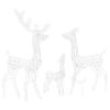 Acrylic Reindeer Family Christmas Decoration 300 Led Warm White