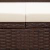 Outdoor Lounge Bed With Canopy Poly Rattan Brown