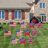 8Pcs 4Th Of July Yard Signs With Stakes Patriotic Star Ornament For Garden Decor