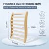 Sauna Backrest,S-Shape Natural Wood Hemlock Non-Toxic Sauna Chair With Back