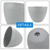 2 Pcs 14" Round Plant Pots, Flower Pots With Drainage Holes, Light Gray