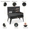 16.7X10X17.7In Portable Charcoal Grill Foldable Bbq Suitcase Grill Shelf For Outdoor Camping Picnics Garden Grilling