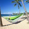 Double Camping Hammock With Mosquito Net Nylon Fabric Hammock For Beach, Traveling, Hiking, Mountain, Adventure, Outdoor Jungle