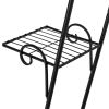 Artisasset One Pack Black Paint 31 Inch High Arch 4 Layers 6 Vertical Stripes Potted Plant Frame--Ys