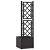 Garden Raised Bed With Trellis And Self Watering System Anthracite