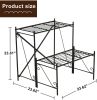 Mecor 2-Tier Metal Plant Stand, Large-Capacity Indoor/Outdoor Flower Pot Holder Stand For Potted Plant, Decorative Plant Rack For Home Garden Patio Ba