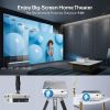 Native 1080P Wifi Bluetooth Projector, Dbpower 8000L Full Hd Outdoor Movie Projector Support Ios/Android Sync Screen&Zoom, Home Theater Video Projecto