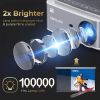 Dbpower Native 1080P Wifi Projector, Upgrade 9500L Full Hd Outdoor Movie Projector, Support 4D Keystone Correction, Zoom, Ppt, 300" Portable Mini Vide