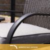 Sr 3 Piece Outdoor Patio Furniture Set Bistro Set 2 Wicker Chairs With Cushion And Coffee Table