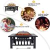 32 Inch Outdoor Fire Pit Table Outside Backyard Patio Square Firepit Table