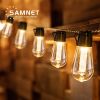 Led Solar String Lights Christmas Decoration Light Bulb Ip65 Waterproof Patio Lamp Holiday Garland For Outdoor Garden Furniture
