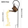Solar Watering Can Light Hanging Kettle Lantern Light Waterproof Garden Decor Metal Retro Lamp For Outdoor Table Patio Lawn Yard