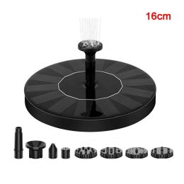 Mini Solar Water Fountain Pool Pond Waterfall Fountain Garden Decoration Outdoor Bird Bath Solar Powered Fountain Floating Water (Color: 16Cm)