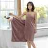 Wearable Microfiber Bathrobe Woman Shower Female Soft Bath Towel For Adults For Home Textiles Bath And Sauna Towels Bathroom
